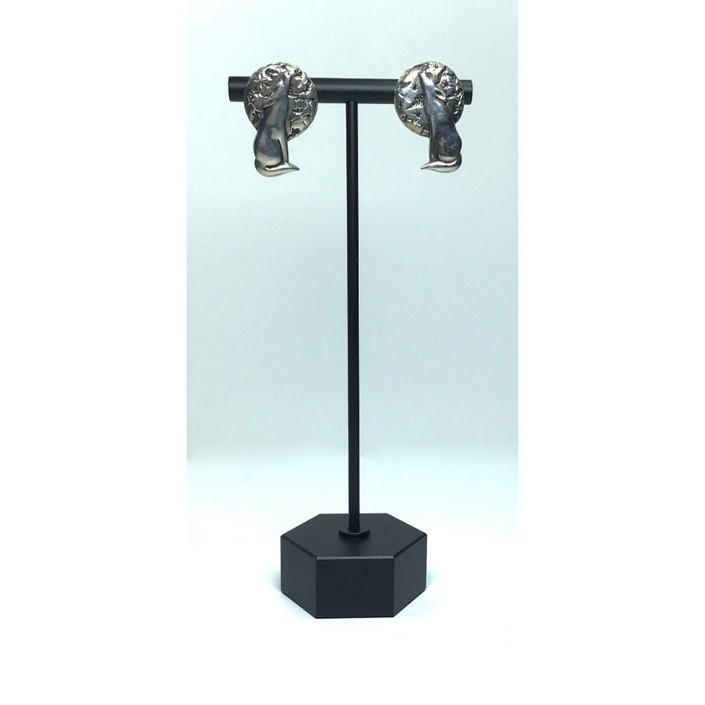 Southwestern Solid Sterling Silver Howling Wolf F… - image 3